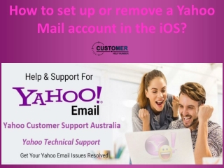 How to set up or remove a Yahoo Mail account in the iOS?