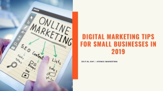 Digital Marketing Tips for Small Businesses in 2019