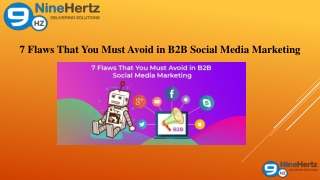 7 B2B Social Media Marketing Mistakes to Avoid