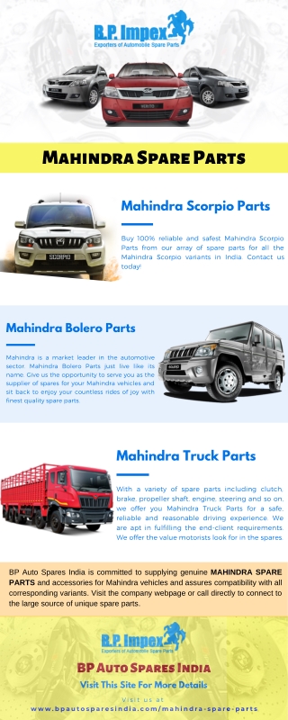 High Quality MAHINDRA SPARE PARTS