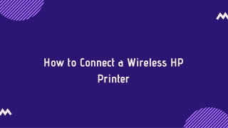 how to connect hp printer to computer