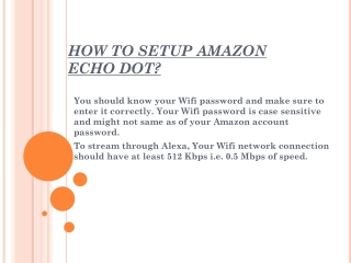 How to Setup Amazon Echo Dot?