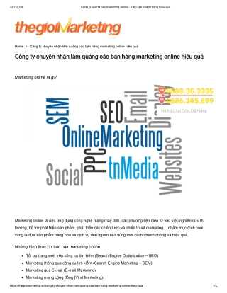 Công ty quảng cáo marketing online ,Tiếp cận khách hàng hiệu quả , thegioimarketing.vn