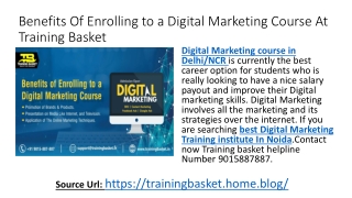 Digital Marketing Training & Certification 2019 At Training Basket