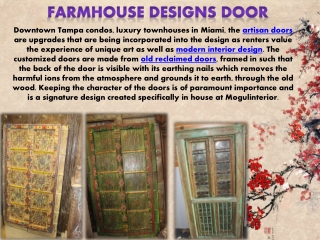 FARMHOUSE DESIGN DOOR