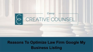 5 REASONS TO OPTIMIZE LAW FIRM GOOGLE MY BUSINESS LISTING