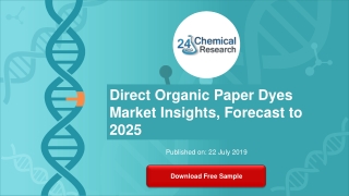 Direct Organic Paper Dyes Market Insights, Forecast to 2025