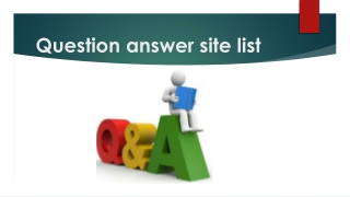 question answer site list
