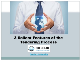 3 Salient Features of the Tendering Process