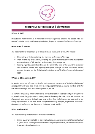 Morpheus IVF In Nagpur | ElaWoman