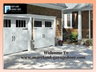 Garage Door Company Maryland