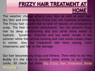 Home Remedies for Frizzy Dry Hair Naturally