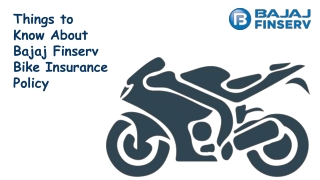 Things to Know About Bajaj Finserv Bike Insurance Policy