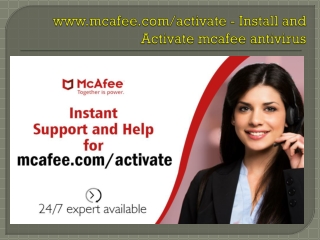 www.mcafee.com/activate - Install and Activate mcafee antivirus