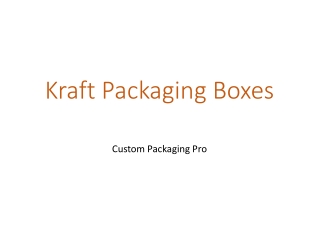 Kraft Boxes