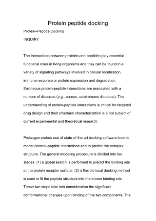 protein peptide docking