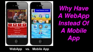 Why Have A WebApp Instead Of A Mobile App