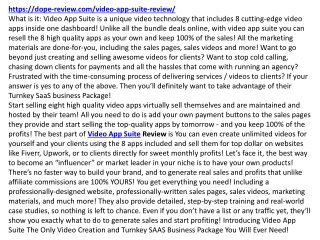 Video App Suite Review and huges bonuses