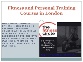 Fitness and Personal Training courses in London