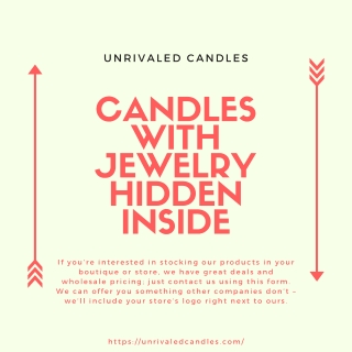 Candles with Jewelry Hidden Inside