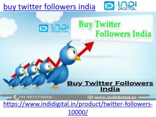 Here you can buy twitter followers india