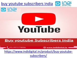 How to buy genuine youtube subscribers in india