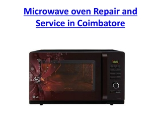 Microwave Oven Repair and Service in Coimbatore
