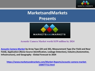 Acoustic Camera Market | Industry Analysis and Market Forecast to 2024 | MarketsandMarkets