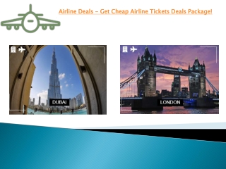Cheap airline tickets deal