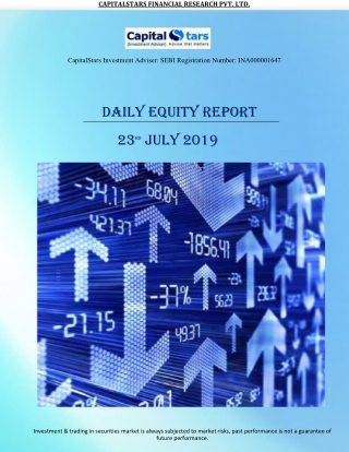 Daily Equity Report 23 JULY 2019
