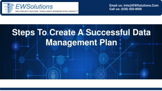 Steps To Create A Successful Data Management Plan