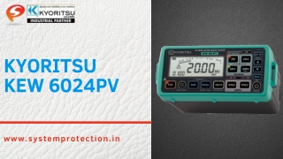 Kyoritsu KEW 6024PV | PV Insulation | Voltage | Earth Tester