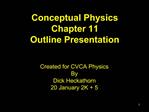 Conceptual Physics Chapter 11 Outline Presentation