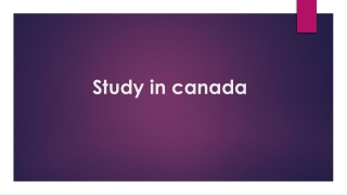 Study in Canada