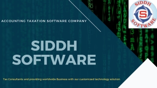 Siddh Software KDK Spectrum & Tally ERP Software Provider