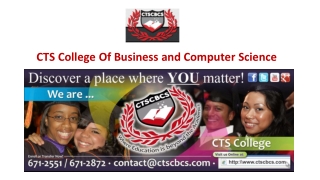 Best Computer Science and Business Courses in Trinidad and Tobago at CTS College