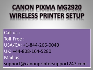 Canon mg2920 Wireless Printer setup