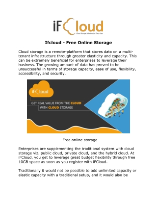 Ifcloud - Free Online Storage