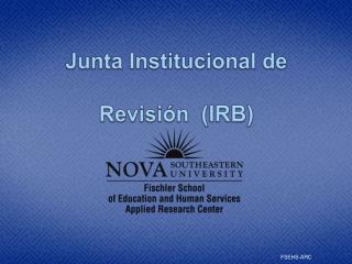 Junta Institucional de Revisión (IRB)