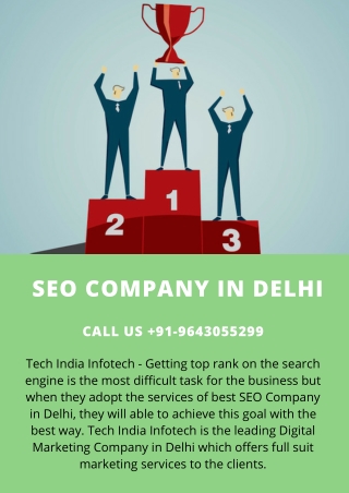 Tech India Infotech - Get top rank with SEO Company in Delhi