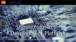 SharePoint as a Development Platform