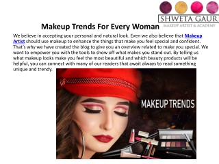 Makeup Trends For Every Woman