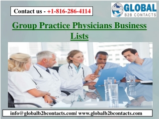 Group Practice Physicians Business Lists