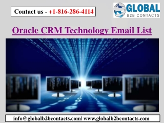 Oracle CRM Technology Email List
