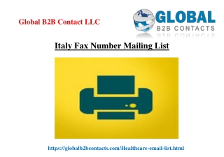 Italy Fax Number Mailing List
