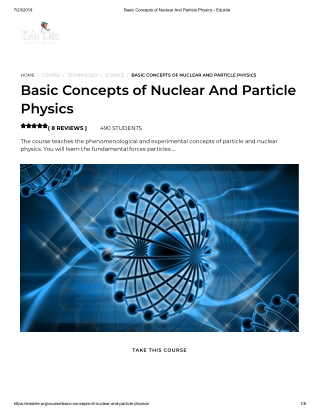 Basic Concepts of Nuclear And Particle Physics - Edukite