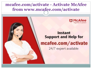 mcafee.com/activate - Activate McAfee from www.mcafee.com/activate