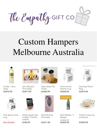 Custom Hampers Melbourne Australia