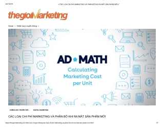 CÁC LOẠI CHI PHÍ MARKETING VÀ PHÂN BỔ KHI RA MẮT SẢN PHẨM MỚI
