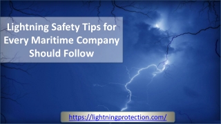 Lightning Safety Tips For Every Maritime Company Should Follow